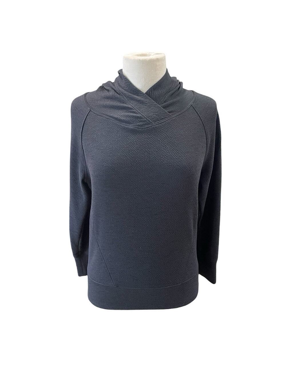 PRANA Sunrise Super Soft Pullover Hoodie Women’s Size XS Black Activewear